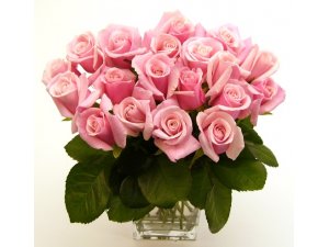 Букет розовых роз №379 